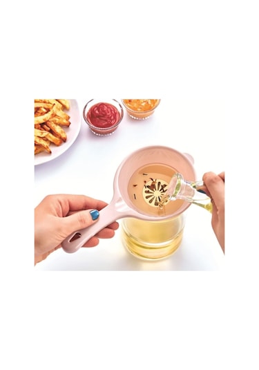 Pratik İnce Elekli Mutfak Gereci Sıvı Yağ Süzgeci Adaçayı