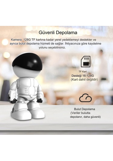 Qasul 1080p Kablosuz Robot Görünümlü Bebek/evcil Hayvan / Hırs...