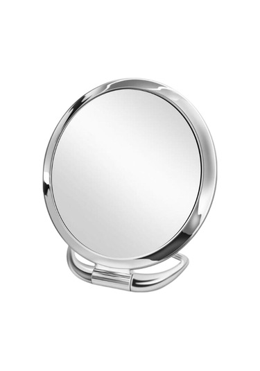 Suntek Asılabilir Yuvarlak Masaüstü Makyaj Aynası Gümüş