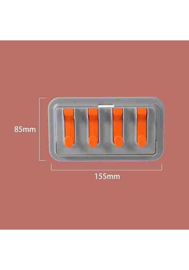 Homyl Katlanabilir Kancalar Kendinden Yapışkanlı Gri-turuncu