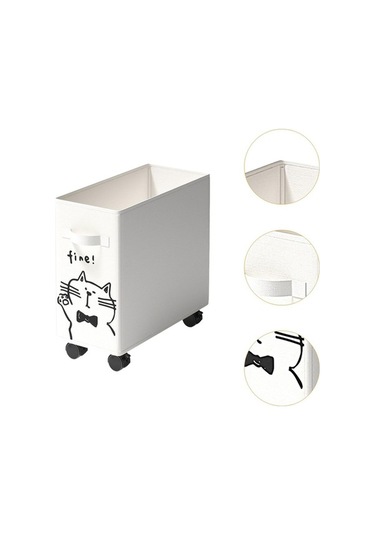 Trendooze Masa Altı Yardımcı Arabası, Beyaz, Pratik Mutfak/yatak Odası Beyaz