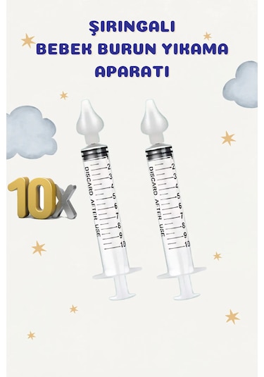 Lüx 10'lu Burun Temizleme Aparatı Enjektör Burun Yıkama