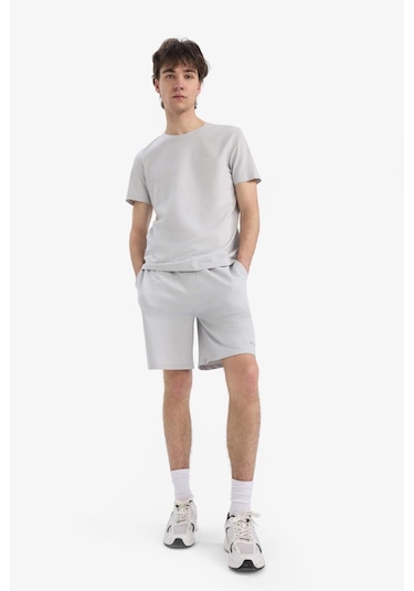 Defacto Beli Bağcıklı Dar Paça Şort E5843ax25smgr184 Gri