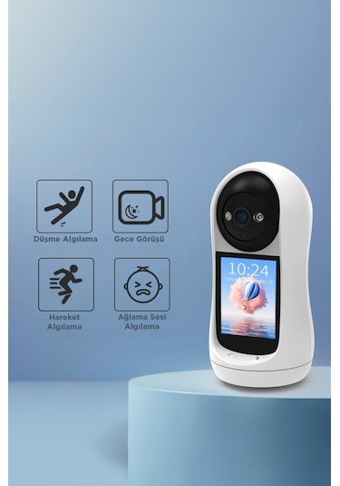 Torima Cmr17 Monitörlü Smart Ip Full Hd 360 Akıllı Güvenlik Kamerası Hareket Algılama Bebek Kamerası