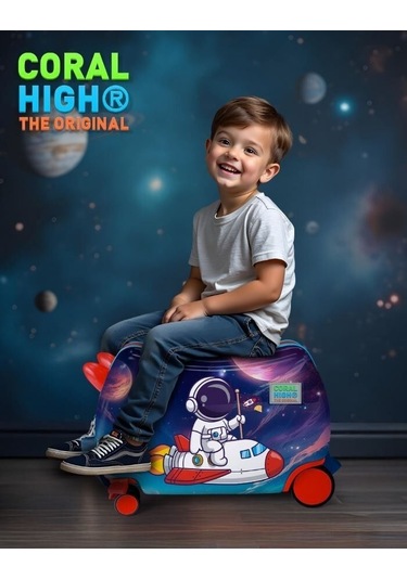 Coral High Otur-çek Erkek Çocuk Valizi - Siyah Sarı Arı Çok Renkli