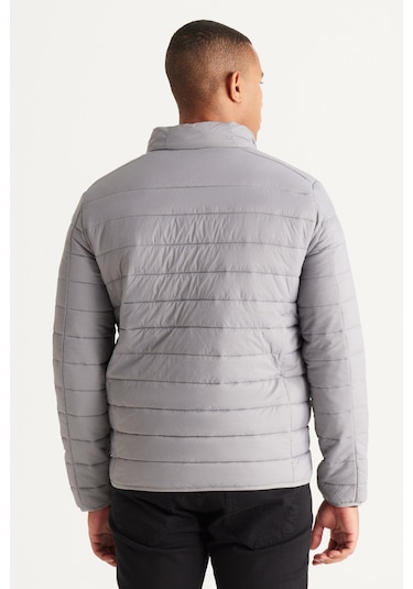 Ac&Co / Altınyıldız Classics Standart Fit Normal Kesim Dik Yaka Erkek Mont Gri