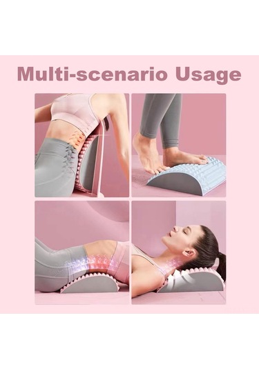 Youtek Eva Tpe Bel Omuz Gövde Germe Cihazı - Spinal Düzeltme, Masaj Ve Egzersiz Yardımı, Çift Cinsiyet Erkek/kadın, Pembe Pembe