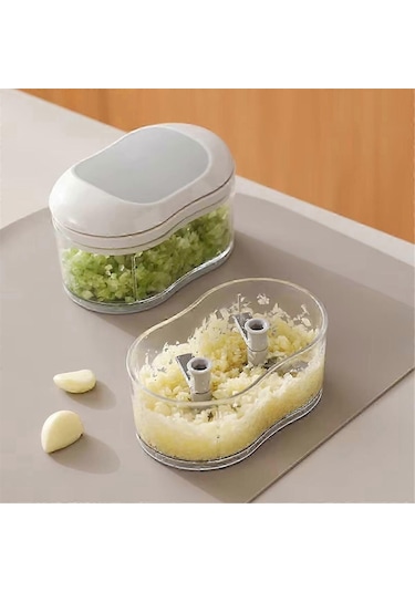 Verimli Manuel Sarımsak Ve Zencefil Kesici - Mutfak İçin El İtmeli Kıyma Makinesigösterildiği Gibi Siyah