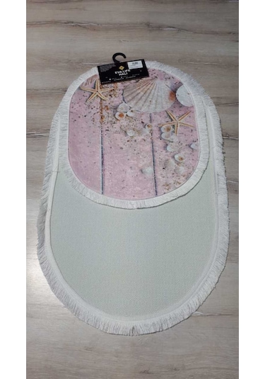 Yamalı Home Evak1880 Pembe 2'Li Klozet Takımı Oval Banyo Paspası Pembe