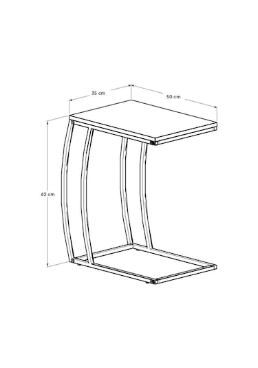 Profile C Sehpa - Florida Meşe 50x62x35 Cm