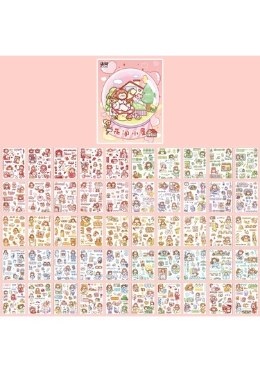 Yoofun 50 Tekrarlanmayan Desenler Dekoratif Kırtasiye Çıkartmalar Renkli Rüya Scrapbooking Dıy Günlüğü Albümü Retro Vaporwave Sopa Açık Sarı