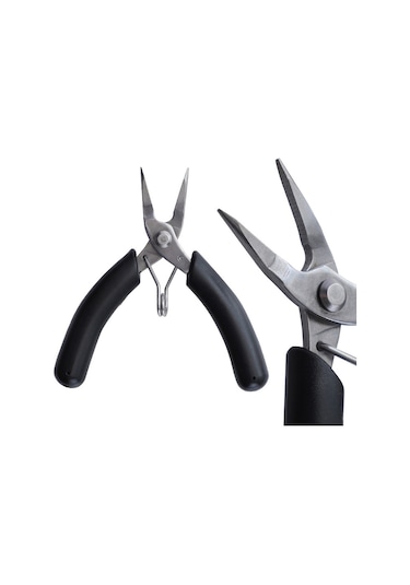 Sones 4 İnç Paslanmaz Çelik Avuç İçi Mini Elektronik Pense İğne Burunlu Düz Pense