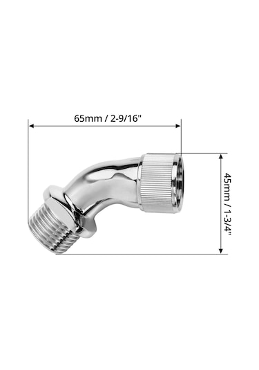 Duş Başlığı Dirseği, Duş Başlığı Dirseği, İç Ve Dış Dişli, Krom Kaplamalı Pirinç Diğer