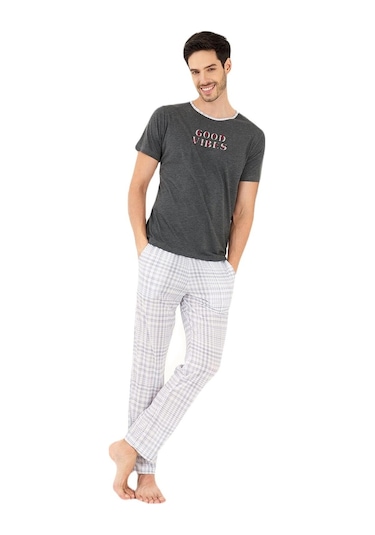 Yeni İnci Baba Oğul 2 Çift Viskon Pijama Takım 839 341 001