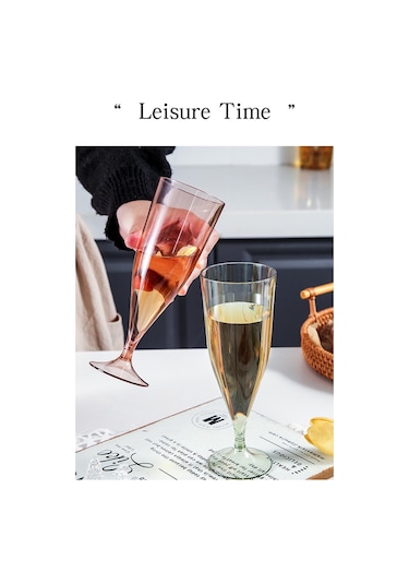 Pembe Şarap Kadehi Seti Abs Plastik Yaratıcı Yüksek Şeffaflık Ps