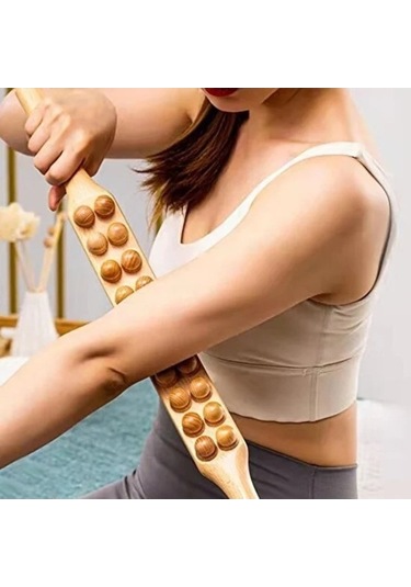 Willowhaven Ahşap Guasha Kazıma Çubuğu, Boyun Ve Vücut Masajı, 60cm Kahverengi, Meridian Terapi Kahverengi