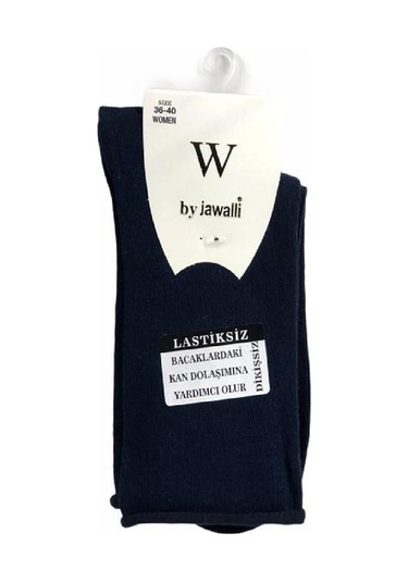 By Jawalli Lastiksiz Diyabet Pamuklu Kadın Çorabı - LACİVERT Lacivert