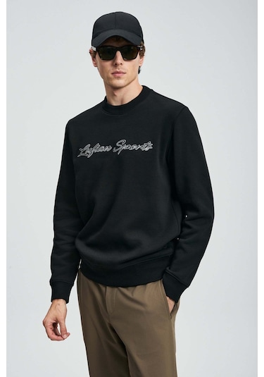 Lufian Loved Siyah Erkek Sweatshirt 112030170 Siyah