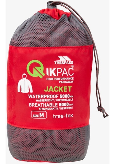 Trespass Qikpac Jacket Unisex Kırmızı Yağmurluk Uajkraı10001-red Kırmızı