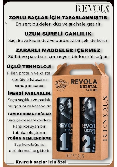 Revola Expert Kristal A Plus Saç Düzleştirici 2'li Set 2x250 Ml
