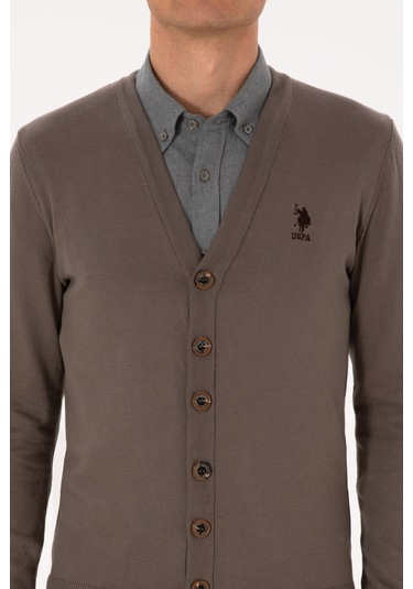 U.s. Polo Assn. Erkek Vizon Hırka Triko 50313702-vr052 Vizon