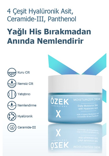 Hyalüronik Asit İçeren Nemlendirici Yüz Bakım Kremi 50 Ml