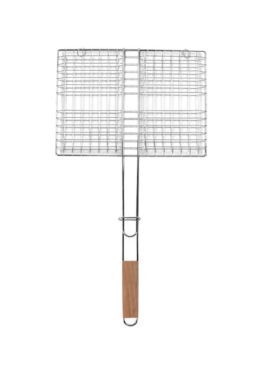 Fortunelane Balık Izgara Sepeti, Katlanır Paslanmaz Çelik Barbekü Sepeti Balık Sebzeleri Karides