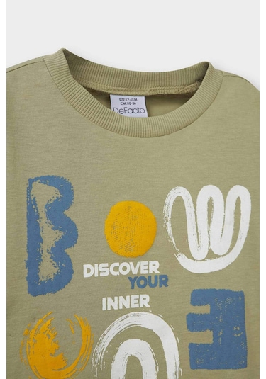 Defacto Erkek Bebek Bisiklet Yaka Baskılı Kısa Kollu Tişört D7928a525smkh434 Haki Defacto Erkek Bebek Bisiklet Yaka Baskılı Kısa Kollu Tişört D7928a525smkh434 Haki