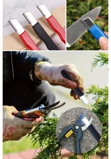 Koruyucu Kapaklı Keskin Makas Budama Makası Bıçak Bileme Aparatı Bileyici