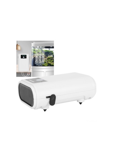 Moveevo Usb Şarjlı Akıllı Akvaryum Oksijen Pompası - İki Delik, Süper Sessiz, Pil İle Çalışır, Otomatik Pil Geçişi, Dayanıklı Bakır Motor