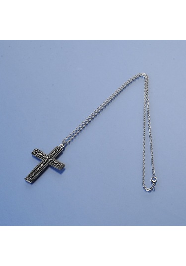 Vintage Büyük Haç Işareti Erkek Kolye Takı Aksesuar K24 T5