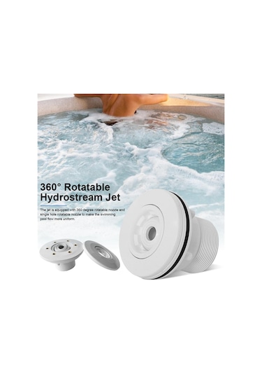 Anjiexun 360 Derece Dönebilen Geri Jet Su Masaj Nozulu Beyaz