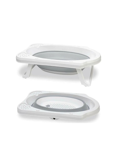3'lü Set Katlanır Bebek Banyo Yıkama Seti Küvet - Su Kovası - Maşrapa