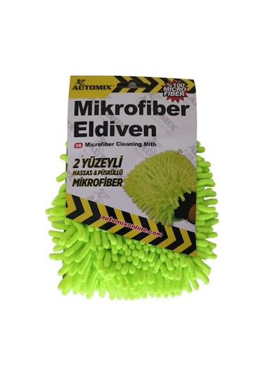 Mikrofiber Makarna Yıkama Eldiveni Yeşil
