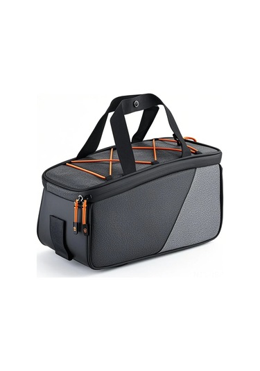 Jeemson Bisiklet Arka Çanta - 6l Büyük Kapasiteli, Dayanıklı Polyester, Kolay Erişimli Bisiklet Gezi Çantası Siyah