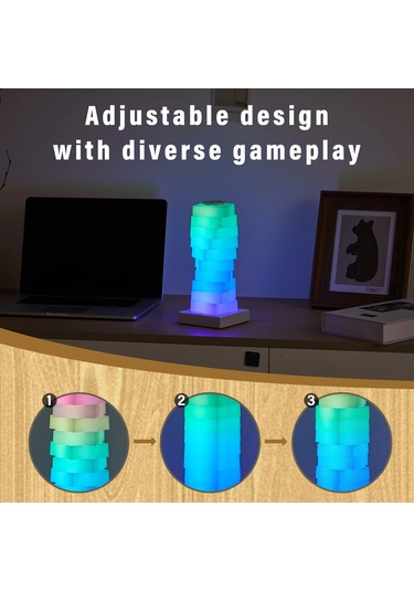 Conventions1 Dıy Renk Değiştiren Masa Lambası Rgb 16 Renkli Led Açık Mor