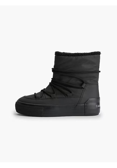 Calvin Klein Vulc Flatform Bold Snow Kadın Kar Botu Yw0yw00820 091 Sıyah