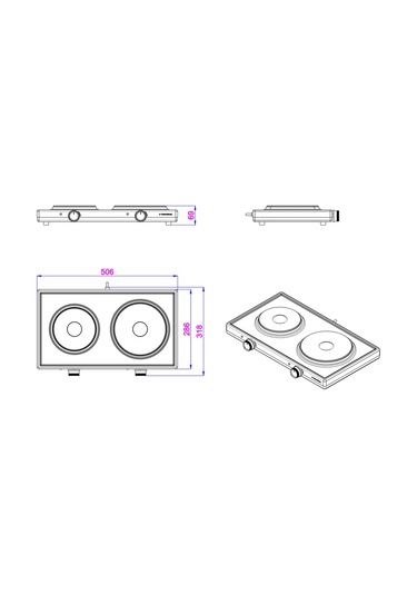 Termikel TH G4200C B Setüstü Ocak