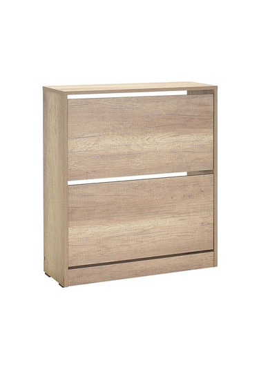 Flat Duo 2 Katlı Geniş Ayakkabılık Açık Ceviz Tori 73x84x26 Cm Gxyxd