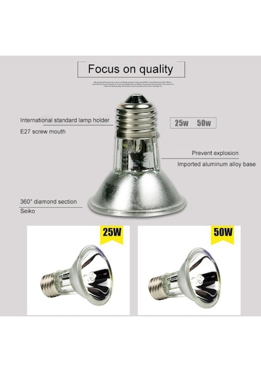 Nomo Sürüngen Büyük Uvb3.0 Basking Isıtma Lambası Kaplumbağa Tankı Güneş Enerjili Isıtma Lambası, Özellikler: 50w