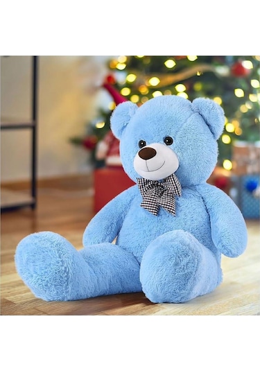 80 Cm Papyonlu Peluş Ayıcık - % 100 Yerli Ürün 001