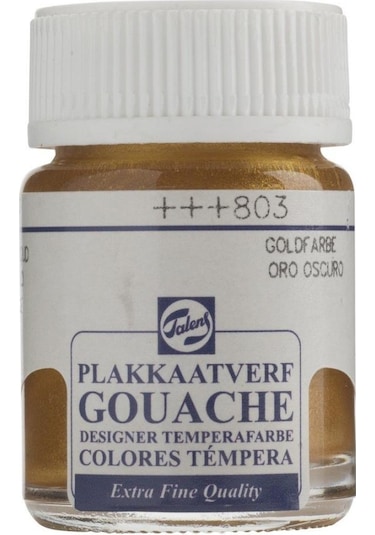 Talens Guaj Boya Cam Şişe 16Ml 803 Deep Gold Metalik.Yaldız Deep Gold Metalik Yaldız