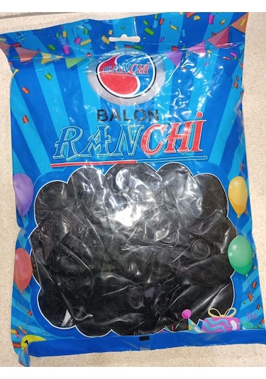 100 Lü Metalik Balon 14/a Birinci Kalite Siyah