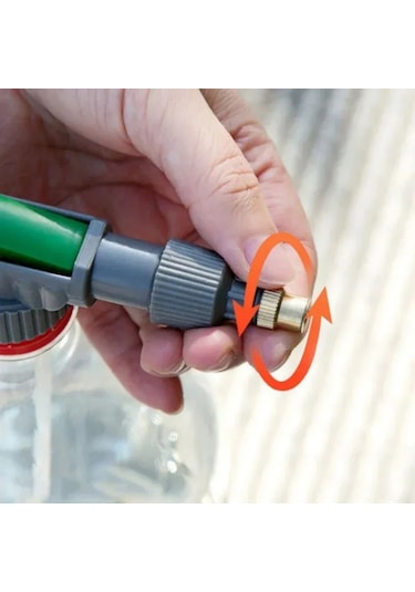 Gajeena Plastik Çok Amaçlı Bahçe Sulama Spreyi, İçecek Flaklarına Uyumlu, Dezenfeksiyon Ve Araç Yıkama İçin 29 Cm Gri Sprey Başlığı