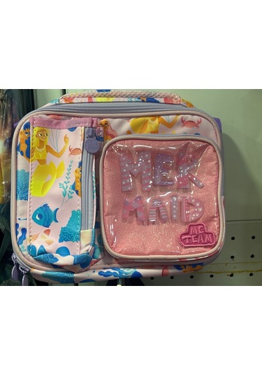 Mermaid Renkli Beslenme Çantası Pembe