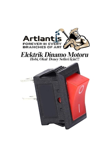 Mini Anahtar Arapuar Çıtçıt Anahtar 10 Adet Elektrik Devresi İçin Açma Kapama Düğmesi On / Off Kırmızı Siyah Anahtar