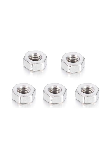 Suofeng 5 Adet M4 304 A2 Çelik Beyaz Çinko Kaplı Dın934 Yuvarlak Yüzeyli Dayanıklı Altıgen Somun Anahtarı