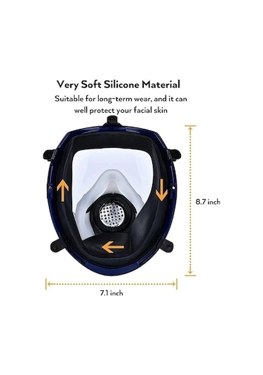 Trendooze Kimyasal Maske 6800 Toz Ve Gaz Geçirmez Maskesi