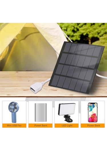 Mufunye 1.5w Güçlü Usb-a Bağlantılı Taşınabilir Güneş Paneli Şarj Cihazı