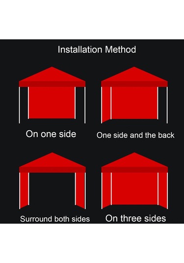 Yifomall Mavi Şeffaf 3m Tente Çevre Örtüsü - Güneşten Koruma - 210d Oxford Malzeme - 3x1.9m Boyut Mavi